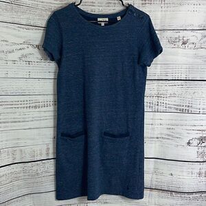 Jack Wills Dress womens Size 4 Acadimia heather blue shoulder button shirt